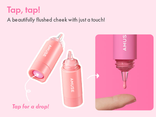 AMUSE CHEEK TOK TOK 8本セット SET] Cheek Tok Tok (8 Shades) + KEYRING